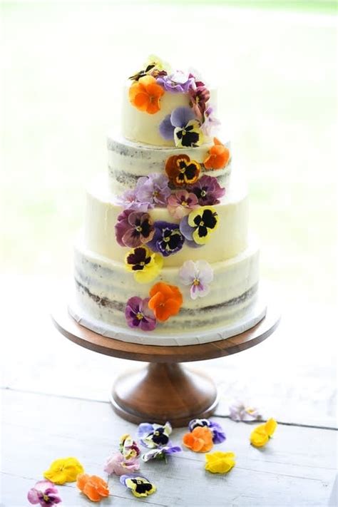 Colorful Naked Carrot Cake 200 Wedding Cake Ideas