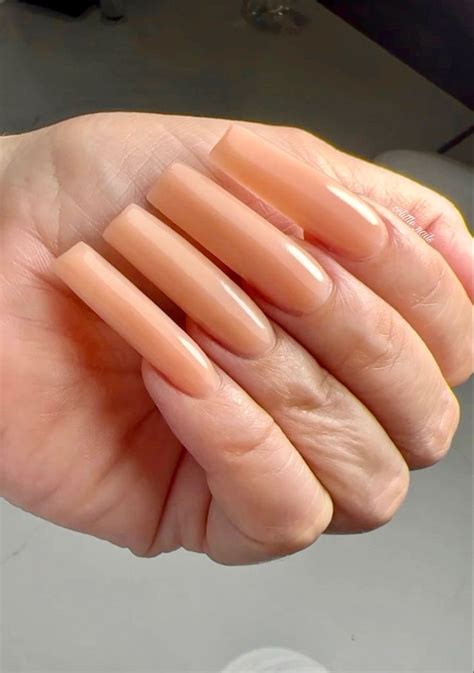 Nude Nails Long Square Nails Long Nails Nude Nails