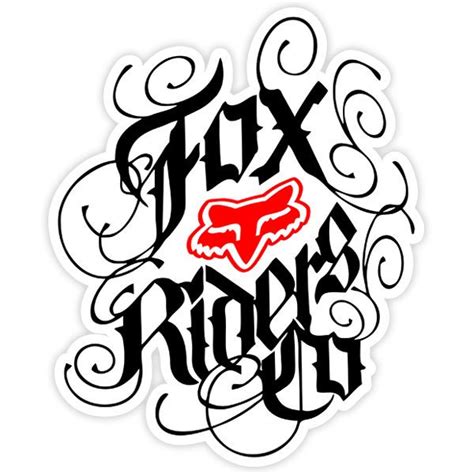 Sticker Fox Riders Co tattoo | MuralDecal.com