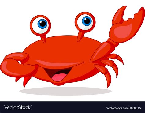 Cute Crab Cartoon Royalty Free Vector Image VectorStock