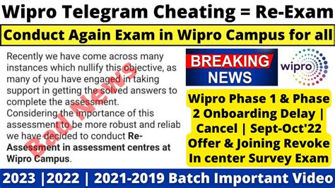 Wipro Re Exam For All Who Caught In Remote Exam Onboarding Delay