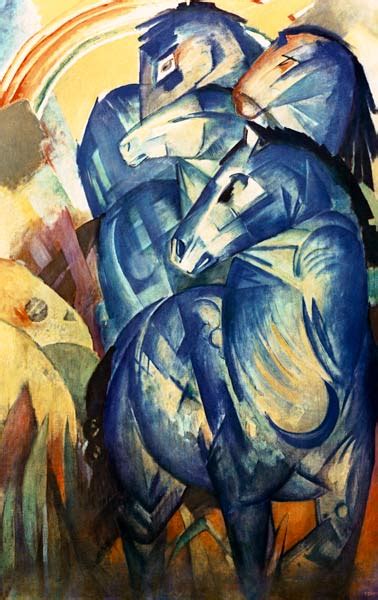 Der Turm Der Blauen Pferde Franz Marc Als Kunstdruck Oder