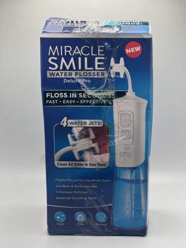 Miracle Smile Water Flosser Deluxe Pro Teeth Gum Health 360 Degree