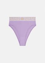 Versace Greca Border High Waist Bikini Briefs Shopstyle Panties