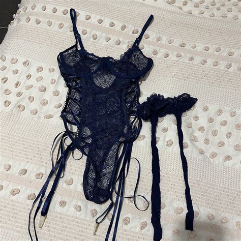 Blue Lingerie Set Size S Brand New Never Worn Depop