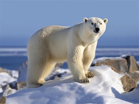 Polar Bear in the arctic habitat | Premium AI-generated image