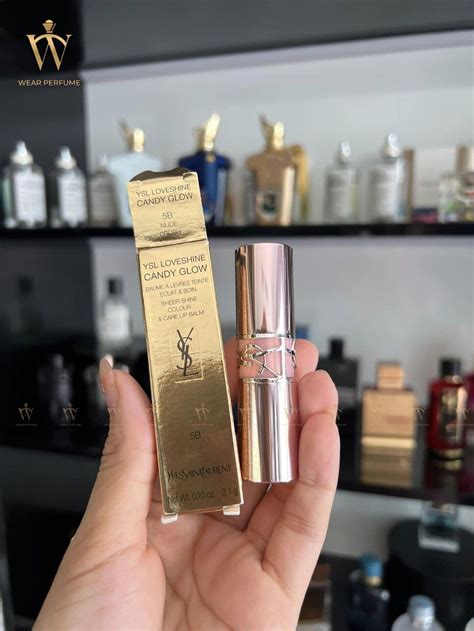 Son YSL Loveshine Candy Glow B Nude Crush Màu Đỏ Nâu wearperfume