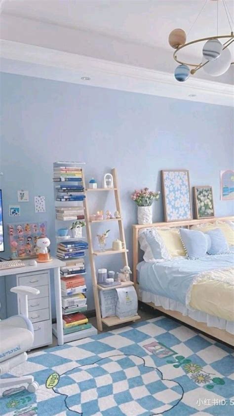 blue room aesthetic😍 | Idee per la camera, Camera da letto, Camera