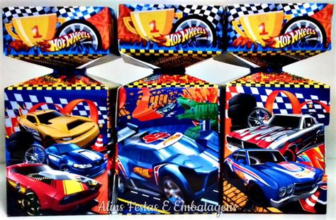 Caixa Meia Bala Hot Wheels Lembrancinha Festa Unid Elo