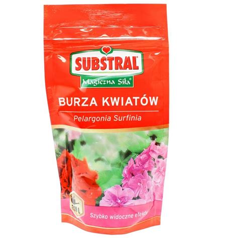 NAWÓZ MAGICZNA SIŁA BURZA KWIATÓW PELARGONII 200G Do surfinii zapewnia