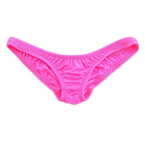 Men Soft Pouch Low Waist Bikini Thong G String Gay Underwear Ice Silk