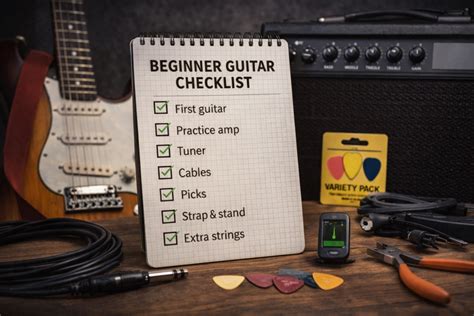 Beginner Guitar Checklist From First Guitar To First Gig No Fluff