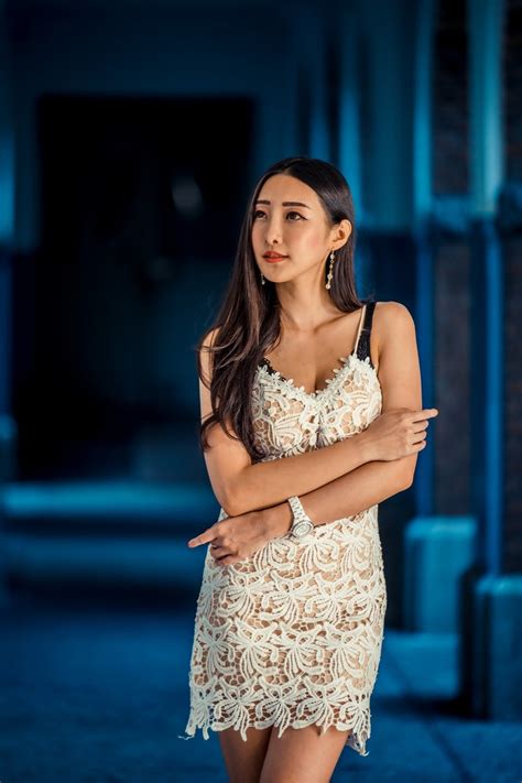 Asian Pose Dress Hands Brunette Girl HD Phone Wallpaper Rare Gallery