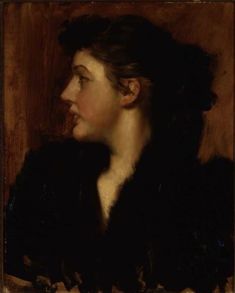 Portrait Of An Unknown Girl In Profile Adolfo Muller Ury