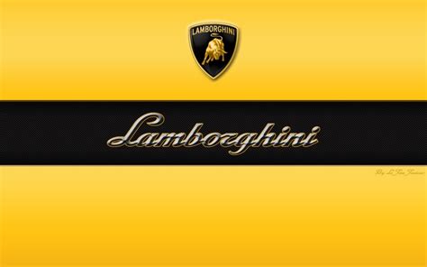 Lamborghini Font Logo Automotiv Yellow Black HD Wallpaper Image ...