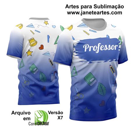 Modelo De Blusa Para Professor - Arte Vetor Estampa Template Camisa Professora - Professor 2024 Modelo ...