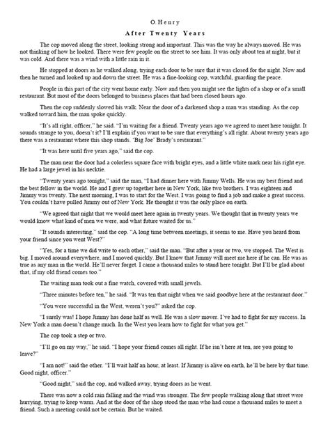 Story After Twenty Years Pdf