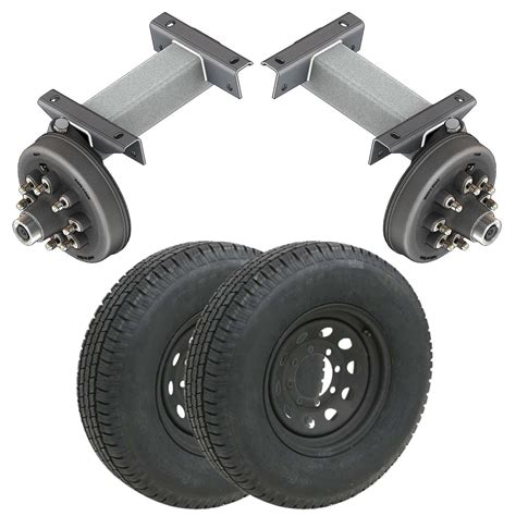 7k Single Electric Brake Torsion Axle Trailer Kit Flex Midnight Series The Trailer Parts Outlet