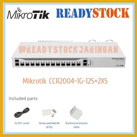 Promo Mikrotik Ccr2004-1g-12s+2xs Router 12-port Sfp+ 10g Cloud Core ...