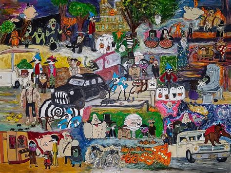 Regular Show Horror Show Original Painting Etsy