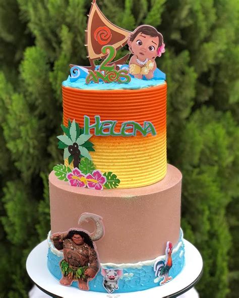 Bolo Da Moana 2 Anos - Bolo da Moana: 50 ideias fofas para arrasar na festa