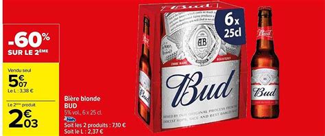 Promo Bi Re Blonde Bud Chez Carrefour Icatalogue Fr