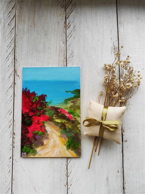 Amalfi Coast Painting Mini Oil Painting Italy Landscape | Etsy