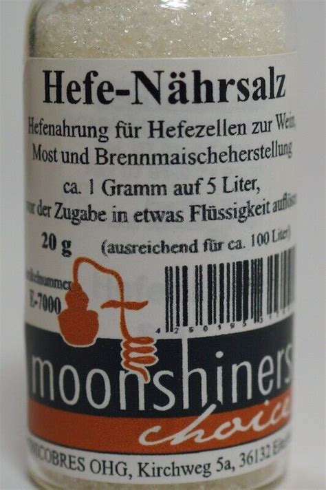 MoonshinersChoice Hefenährsalz 20 Gramm 100 Liter Für alle Hefen