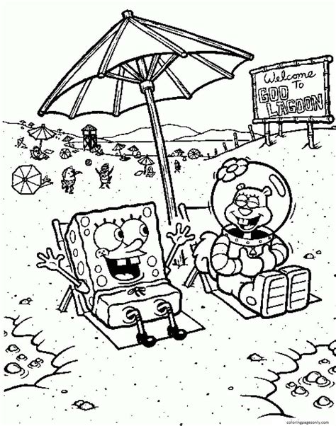 Spongebob And Sandy Coloring Pages Printable Printable Spongebob And Porn Sex Picture