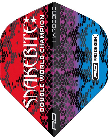 Reddragon Peter Wright Hardcore Rainbow Blau/Rot/Lila Dart Flights ...