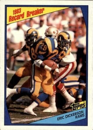 Amazon.com: 1984 Topps Football Rookie Card #1 Eric Dickerson Mint ...