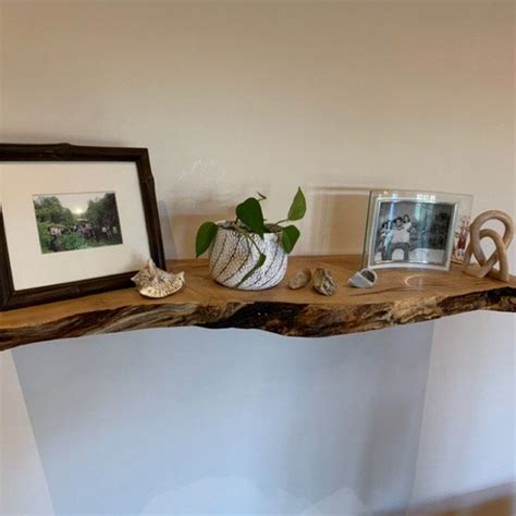 Big Leaf Maple Live Edge Floating Shelf Bracket Hardware Etsy