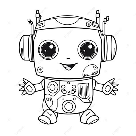 Toy Robot Coloring Sheet With Eyes And Ears On Toy Drawing Robot