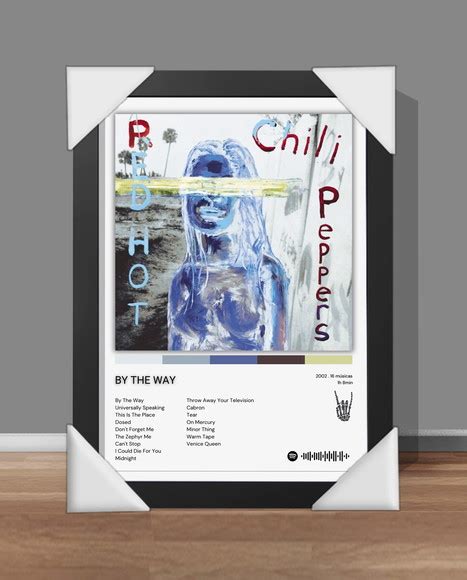 Quadro Decorativo A4 Spotify Red Hot Chili Peppers Elo7