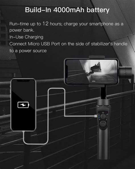 AXNEN S5B 3 Axis Handheld gimbal stabilizer cellphone Video Record ...