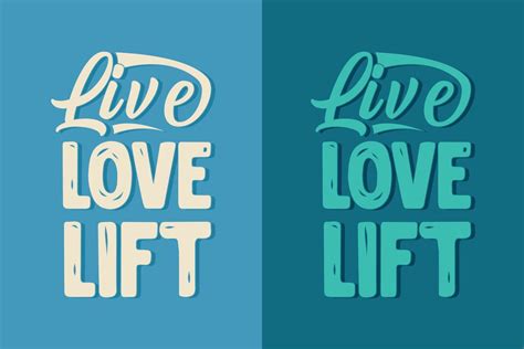 Live love lift and gym typography t shirt design 13400271 Vector Art at ...