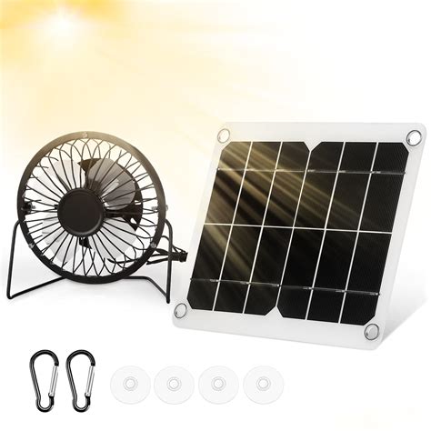 Buy 10W 4 Inch Mini Solar Panel Powered Fan Outdoor Double USB Solar Panel and USB Solar Panel ...