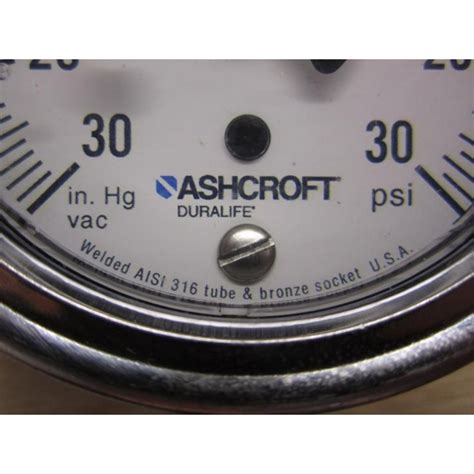 Ashcroft 8904 Gauge 0 30 In Hg Vac 0 30PSI New No Box Mara Industrial