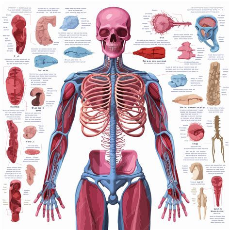 detailed human anatomy  internal organs illustration premium ai