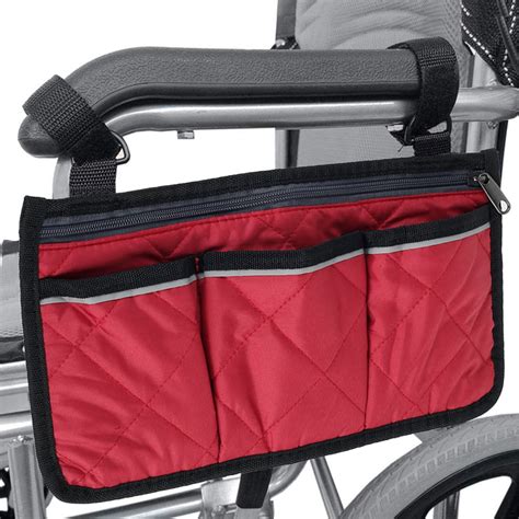 Ghopy Walker Bag Wheelchair Armrest Side Bag Wheelchair Side Organizer Storage Bag Side Bags To