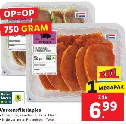 Varkensfiletlapjes Aanbieding Bij Lidl