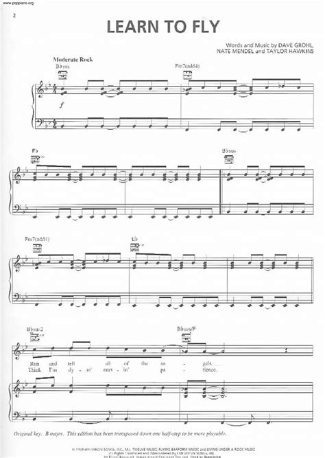 learn to fly- PDF琴譜免費下載 | 香港流行鋼琴協會 ★