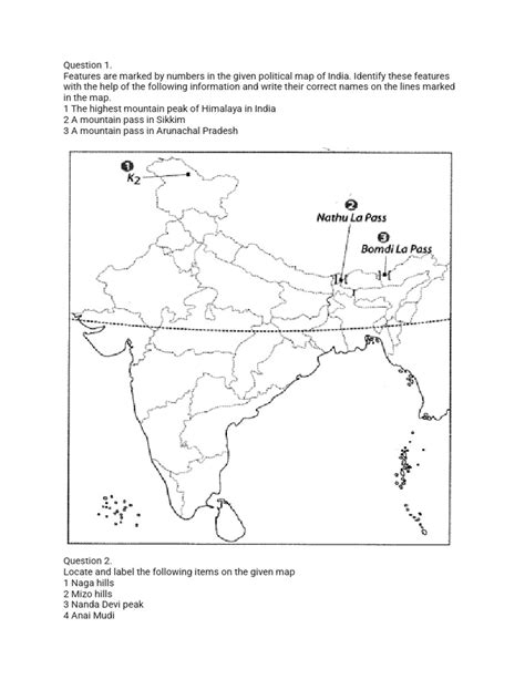 Physical Features of India Maps | PDF