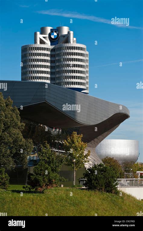 Bmw World Building At Front The Bmw Museum Right And The Bmw