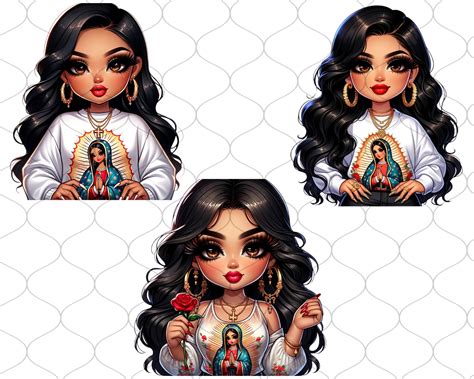 Chibi Chicana Woman Png Chicana Clipart Chibi Dolls Png Chibi Girl Png Latina Woman Png