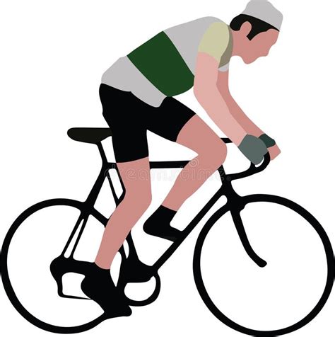 Sporting Activity Symbol Of Cyclist In The Race Stock Vector