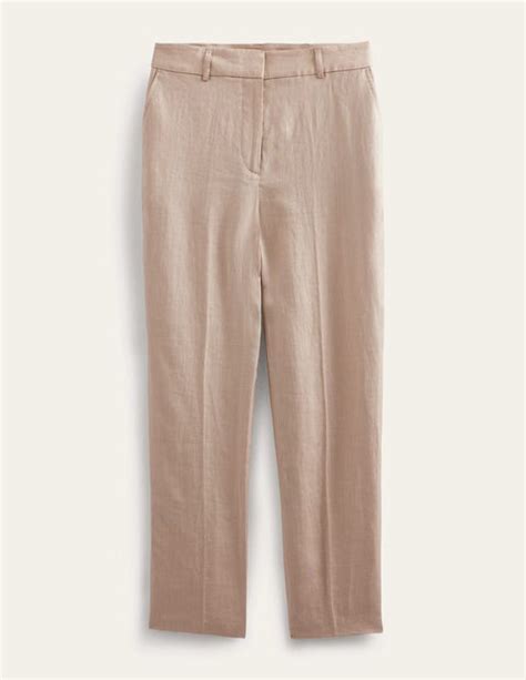 Tapered Linen Trousers Rope Boden Uk