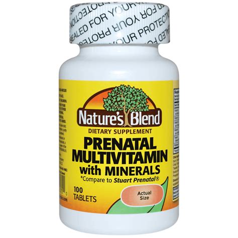 Nature S Blend Prenatal Multivitamin With Minerals 100 Tabs 79854400700 Ebay