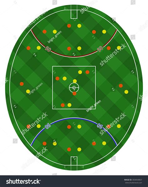 australian rules football position images stock  vectors