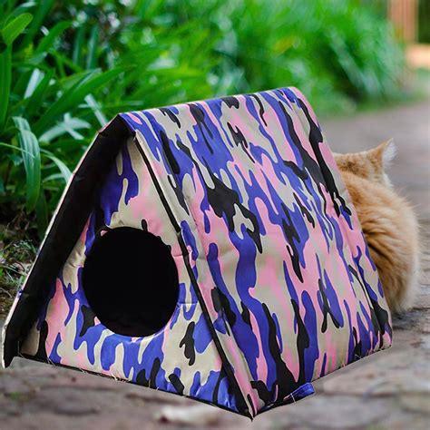Winter Stray Cat Shelter Waterproof Cat House Semi Enclosed for Barns